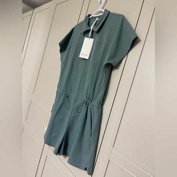 NWT Lululemon Stretch Rib Pocketed Romper in Tidewater Teal - Picture 10 of 14